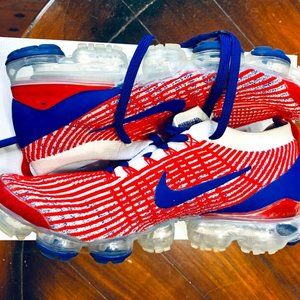 NIKE AIR VAPORMAX FLYKNIT 3 W/ BOX -USA CW5585 100 [RED/WHITE/BLUE] MENS SZ 9